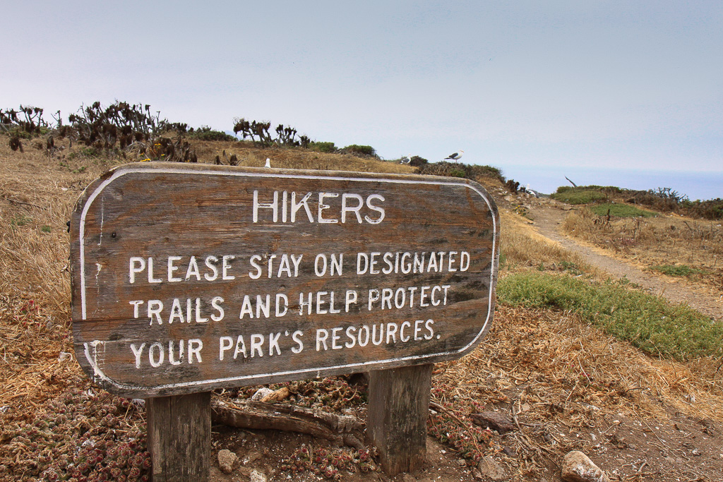 Protect the ecology - Anacapa Loop Trail