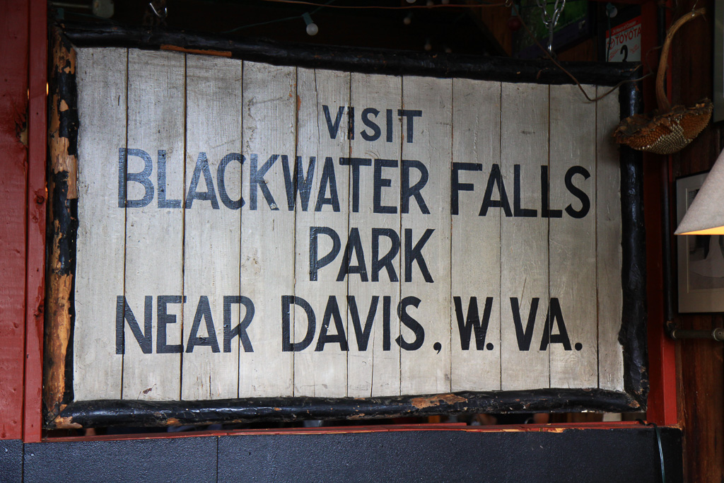 Davis WV Sign - Blackwater Falls