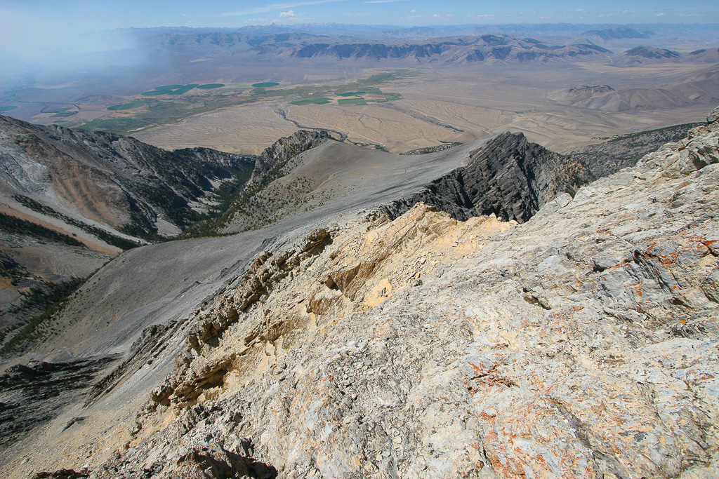 View of smoke from the Ketchum Fire from Chicken-out-Ridge - Borah Peak