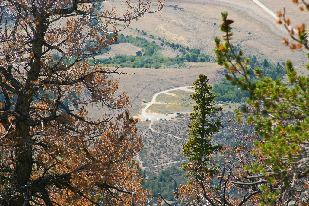Trailhead below - Borah Peak