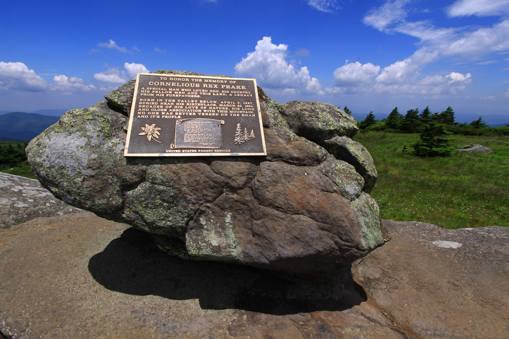 Peake memorial - Carvers Gap