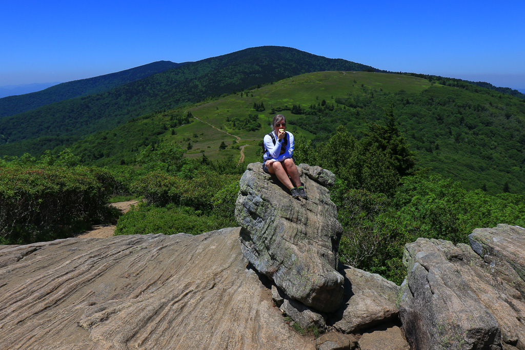 Sook having a snack - Carvers Gap