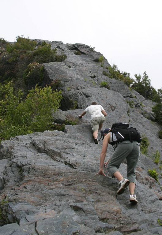 Climbing the Tops - Chimney Tops 2003