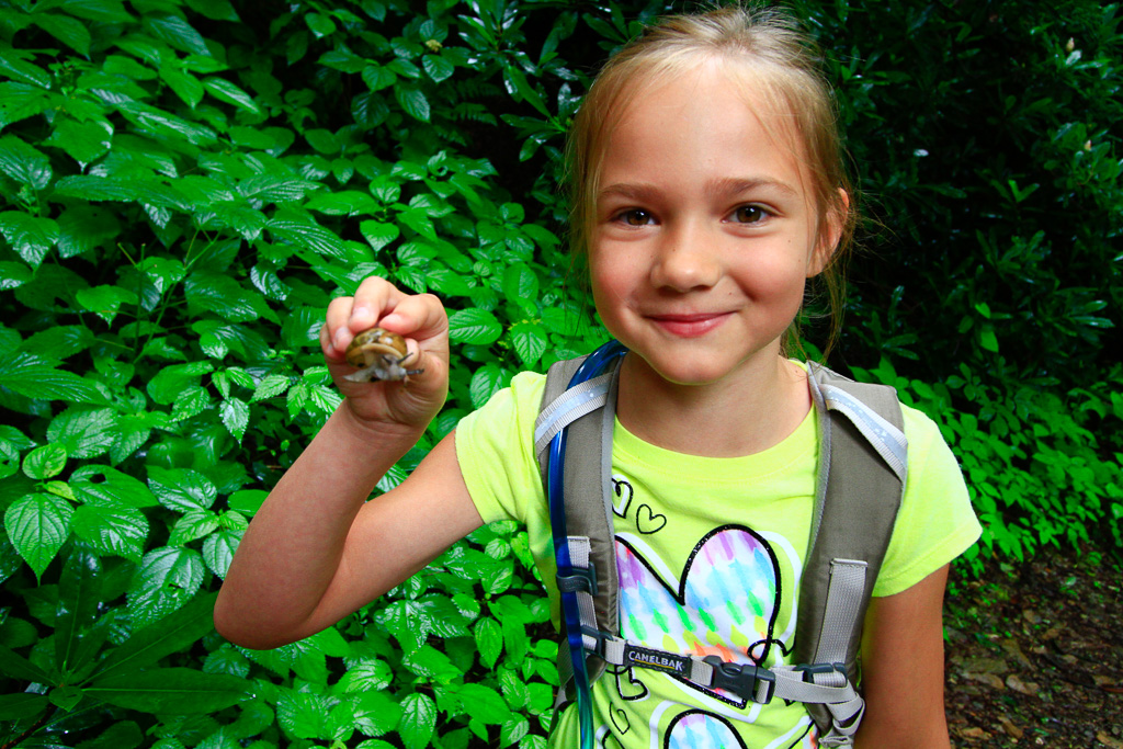 Snail whisperer, Chimney Tops, Great Smoky Mountains, Tenn 2013