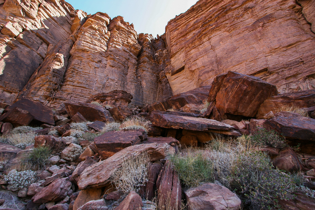 Huge boulders on the Clear Creek Trail - Grand Canyon National Park, Arizona