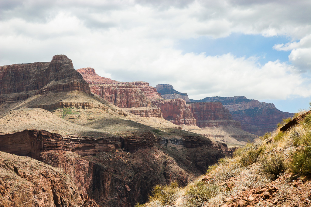 View of Sumner Butte from trail - Grand Canyon National Park, Arizona