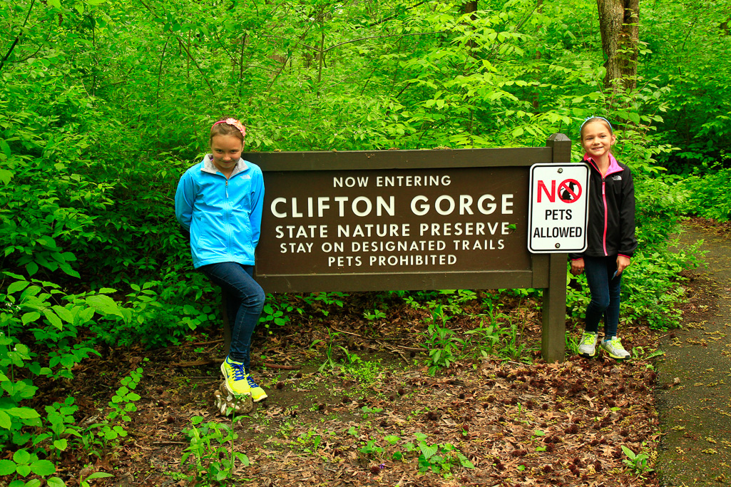 Park sign - Clifton Gorge May 2013