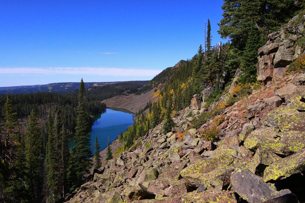 Butts Lake and boulder field - Crag Crest