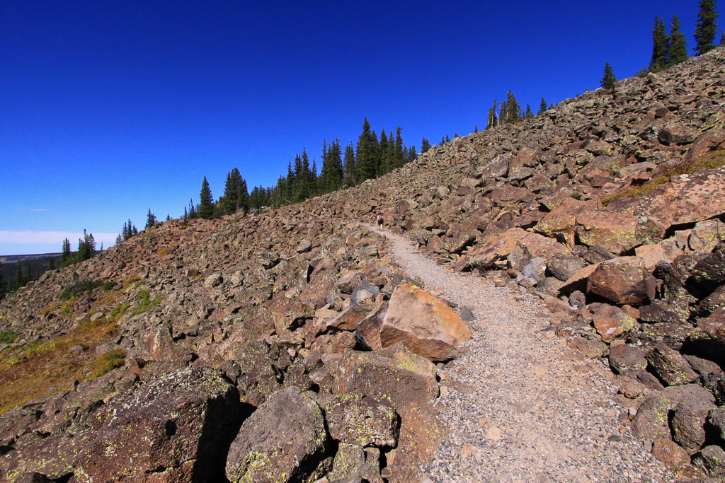 From the East Trailhead the crest portion rises steeply to the top of Crag Crest - Crag Crest Trail