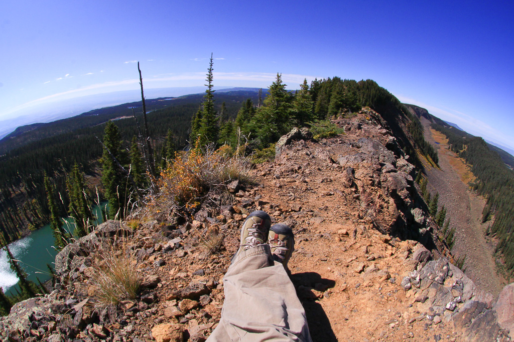 Two Boots enjoys the Crest view - Crag Crest Trail