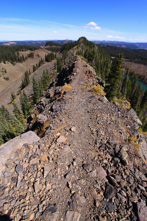 Long east-west ridge that seperates western Colorodo's Grand Mesa into the Gunnison and Colorado River watersheds - Crag Crest Trail