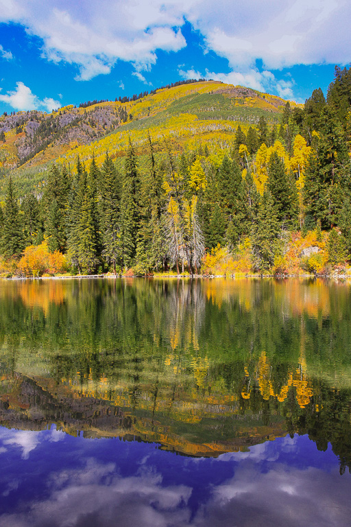 Daniels Hill reflecting in Lizard Lake - Crystal Mill 4WD Road