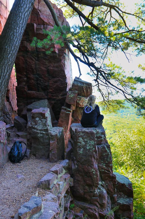 Sook taking in the view - Devil's Lake State Park, Wisconsin