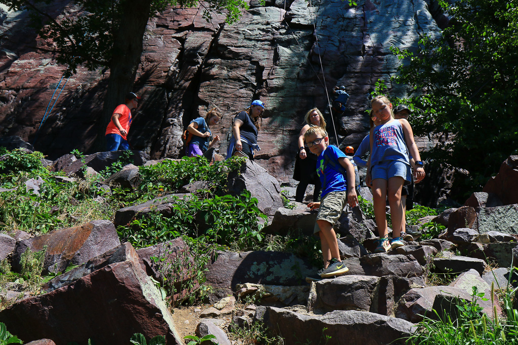 Hiking down the Balanced Rock Trail - Devil's Lake State Park, Wisconsin