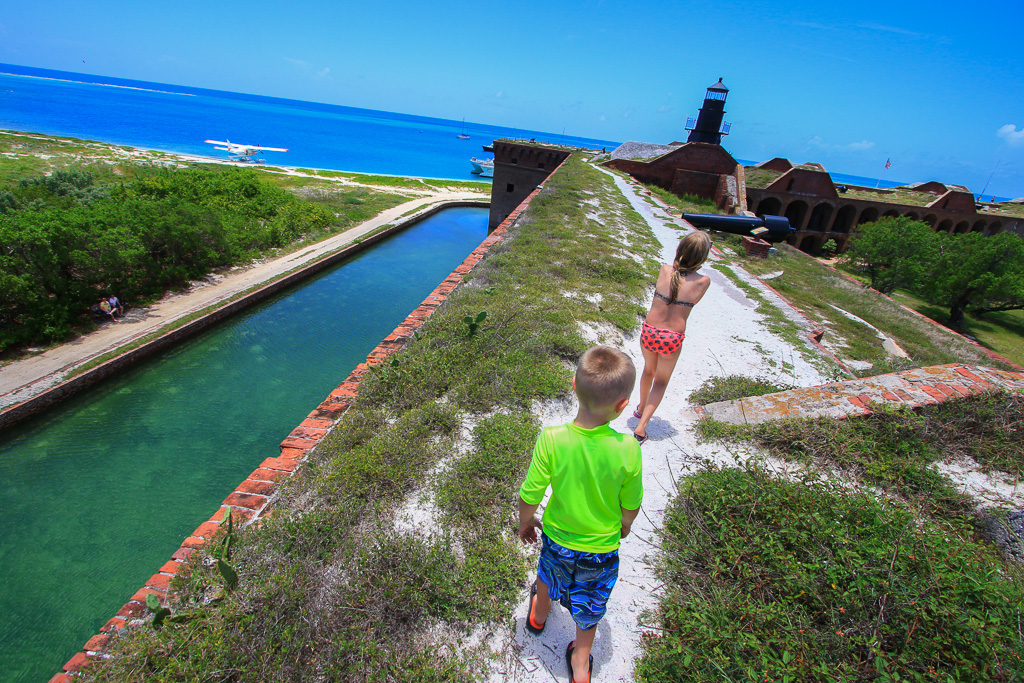 Cam and Rizlee hiking - Dry Tortugas National Park