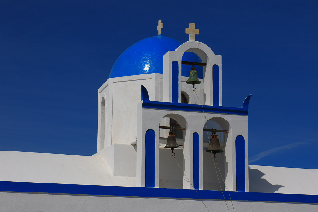 Dome of Profitis Ilias Church - Fira to Oia