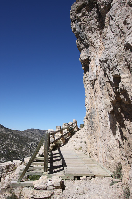 Bridge on cliffside - Guadalupe Peak