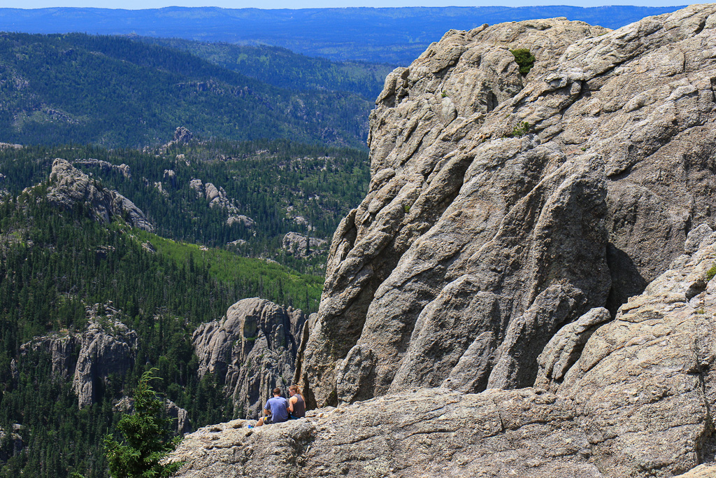 Hikers enjoying the view - Harney Peak