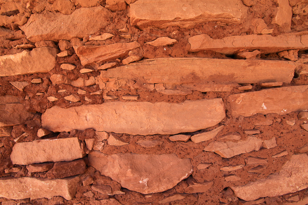 Intricate detail...note the "mosaic" rock pieces in the mortar - South Fork of Mule Canyon