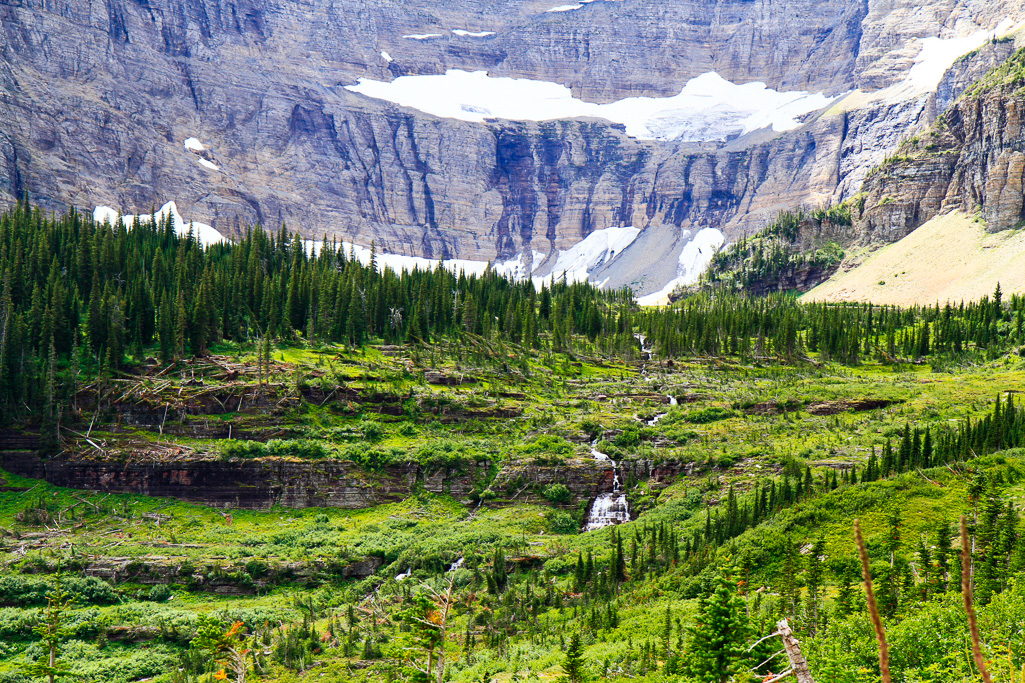 Distant falls - Iceberg Lake