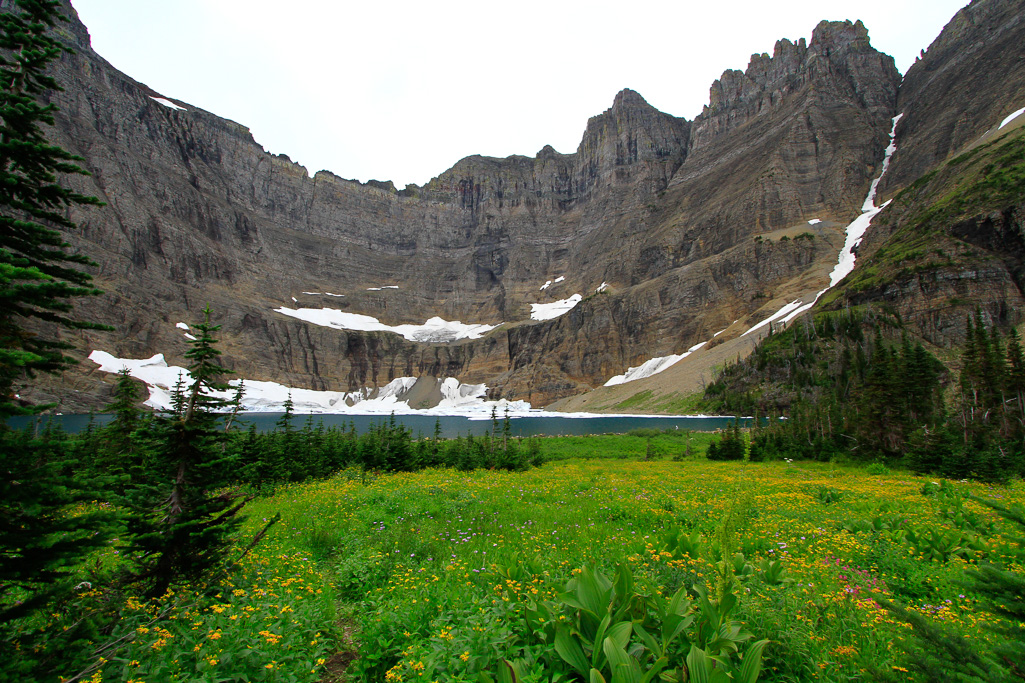 Below the cirque - Iceberg Lake