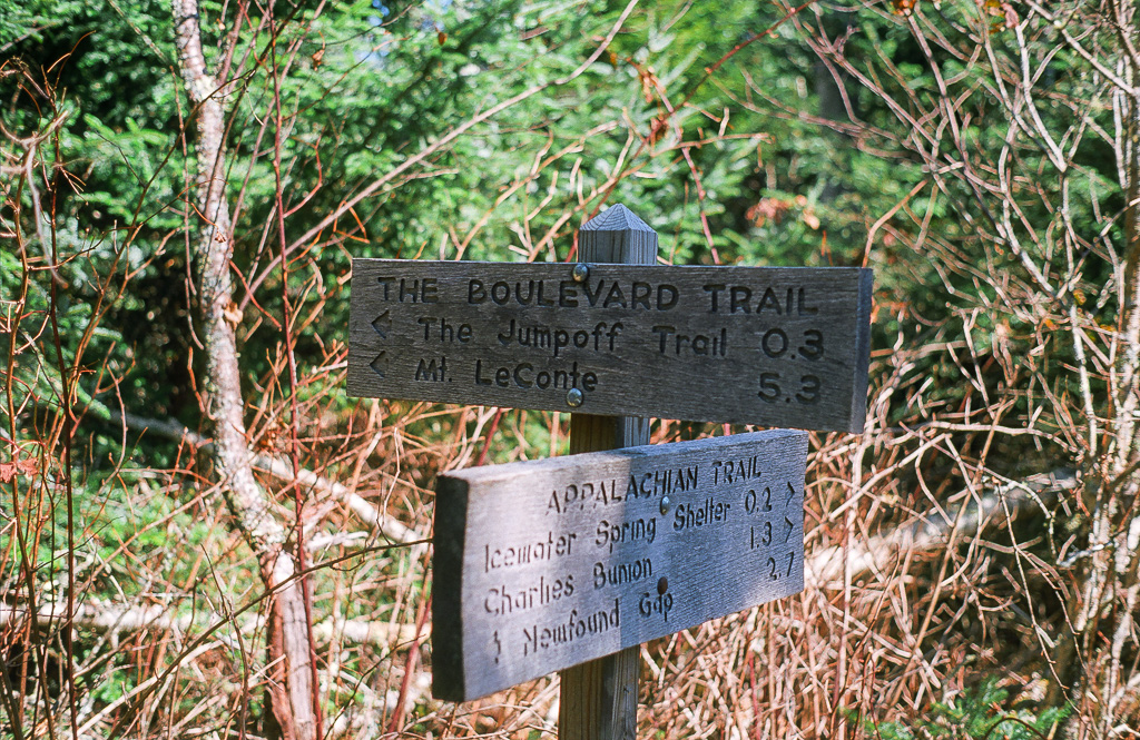 Trail signs - Mount LeConte