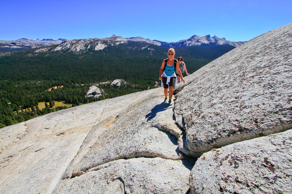 Heading up the granite dome - Lembert Dome