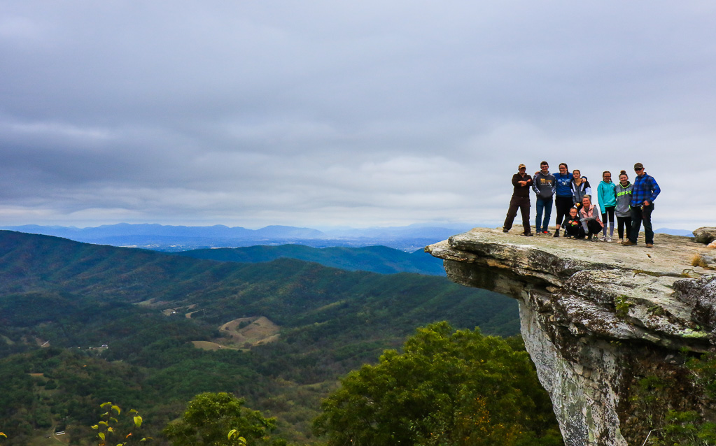 Group photo on the summit - McAfee Knob