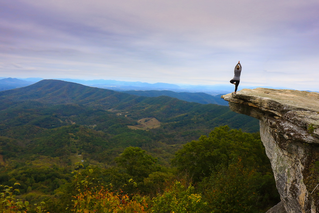 Sookie on the edge - McAfee Knob