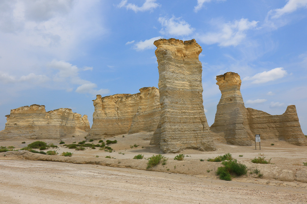 View of Southeast Grouping from raod - Monument Rocks Natural Area