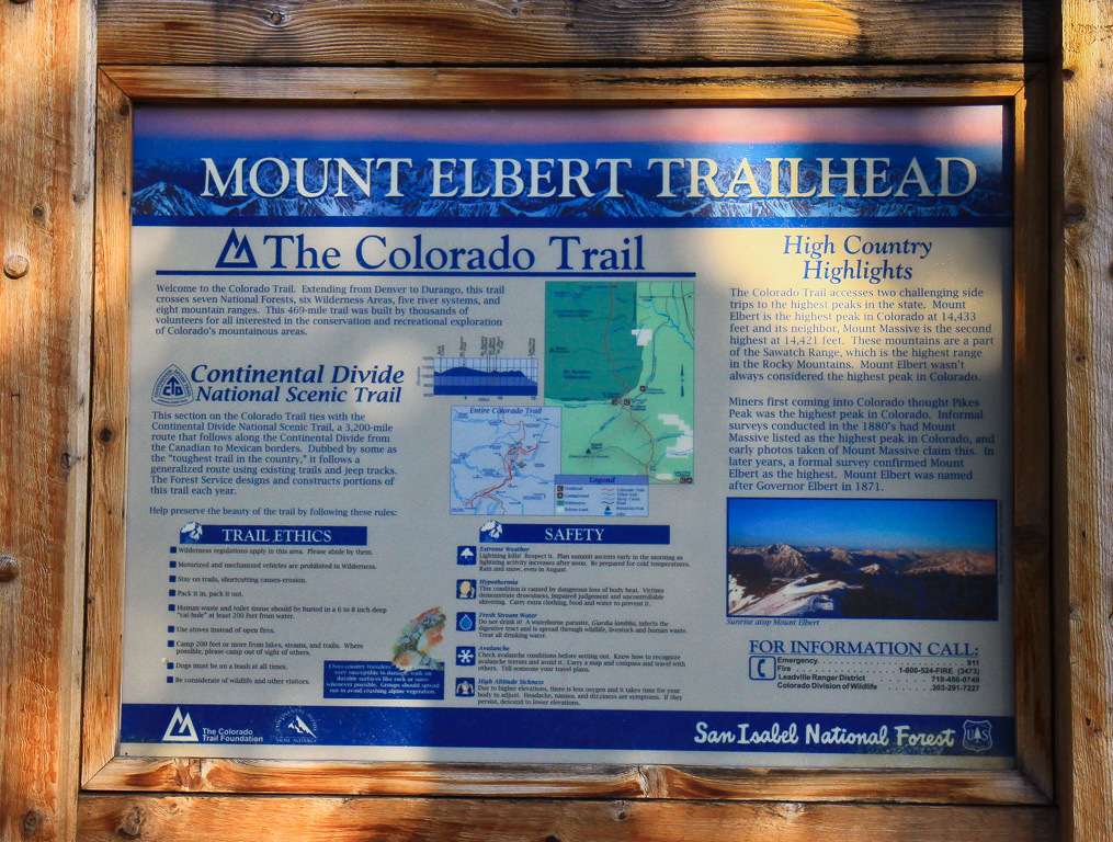 Trailhead - North Mount Elbert Trail