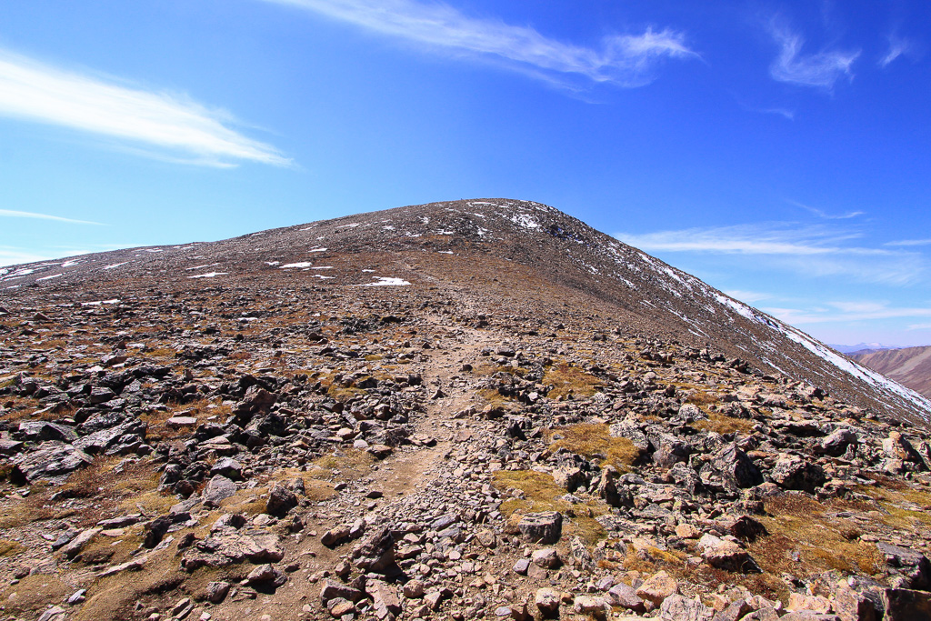 Just below the false summit - North Mount Elbert Trail