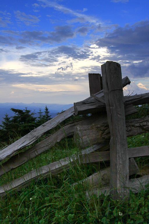 Split rail fence - Mt Mitchell Summit Tower Trail