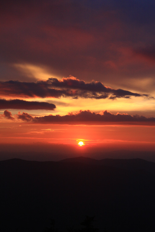 Sunset from Mt Mitchell - Mt Mitchell Summit Tower Trail