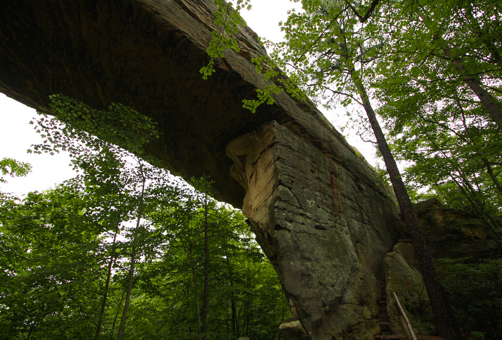 Under the bridge - Original Trail/Balanced Rock Trail/Laurel Ridge Trail Loop to Natural Bridge
