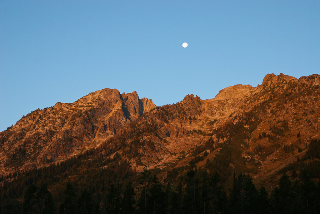 Early morning moon- Paintbrush Canyon/Cascade Canyon Loop