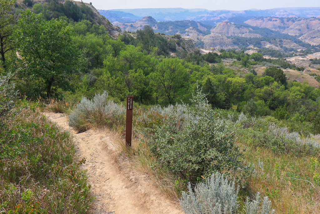 View into the badlands- Painted Canyon Nature Trail
