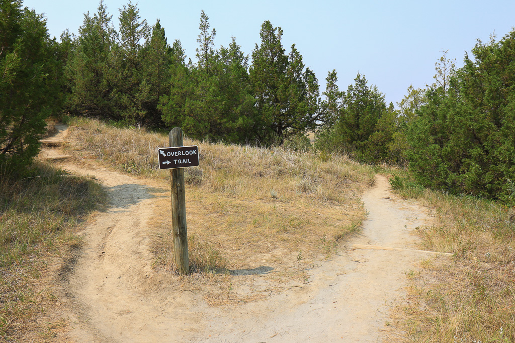 Trail junction- Painted Canyon Nature Trail