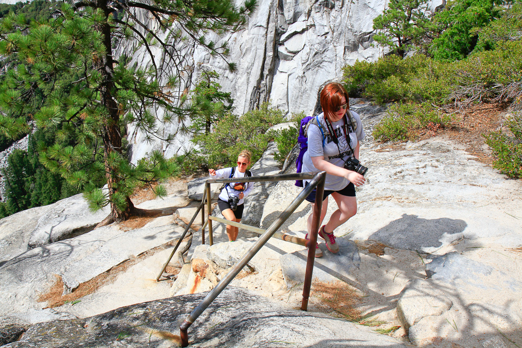 Climbing up from brink of Nevada Fall - Panorama Trail 2013