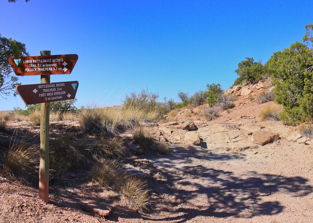 First Arch Overlook Junction - Rattlesnake Canyon Arches