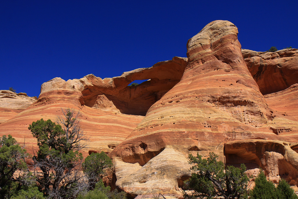 Looking back at Eye Arch - Rattlesnake Canyon Arches