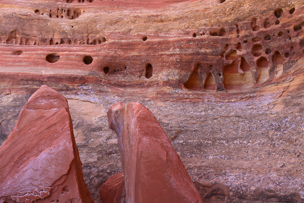 Rock wall - Rattlesnake Canyon Arches