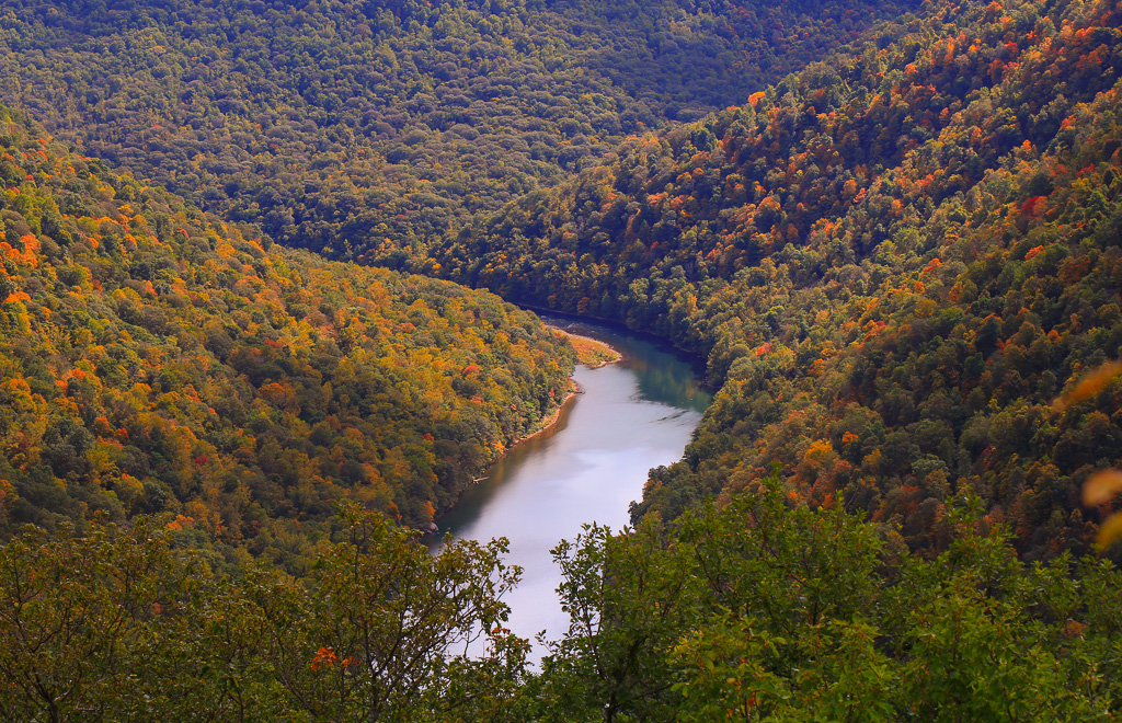 Cheat River from Coopers Rock - Ravens Rock, West Virginia