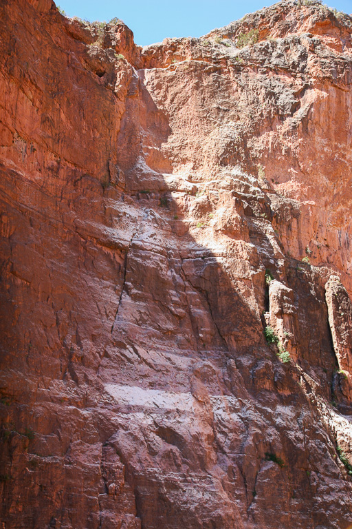 Sediment stain from seasonal waterfall - Grand Canyon National Park, Arizona