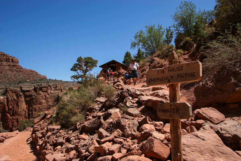 Three-mile Resthouse along the Bright Angel Trail - Grand Canyon National Park, Arizona