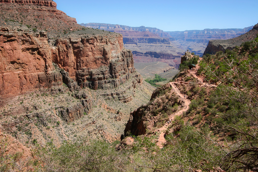 Looking back at the Three-mile Resthouse - Grand Canyon National Park, Arizona