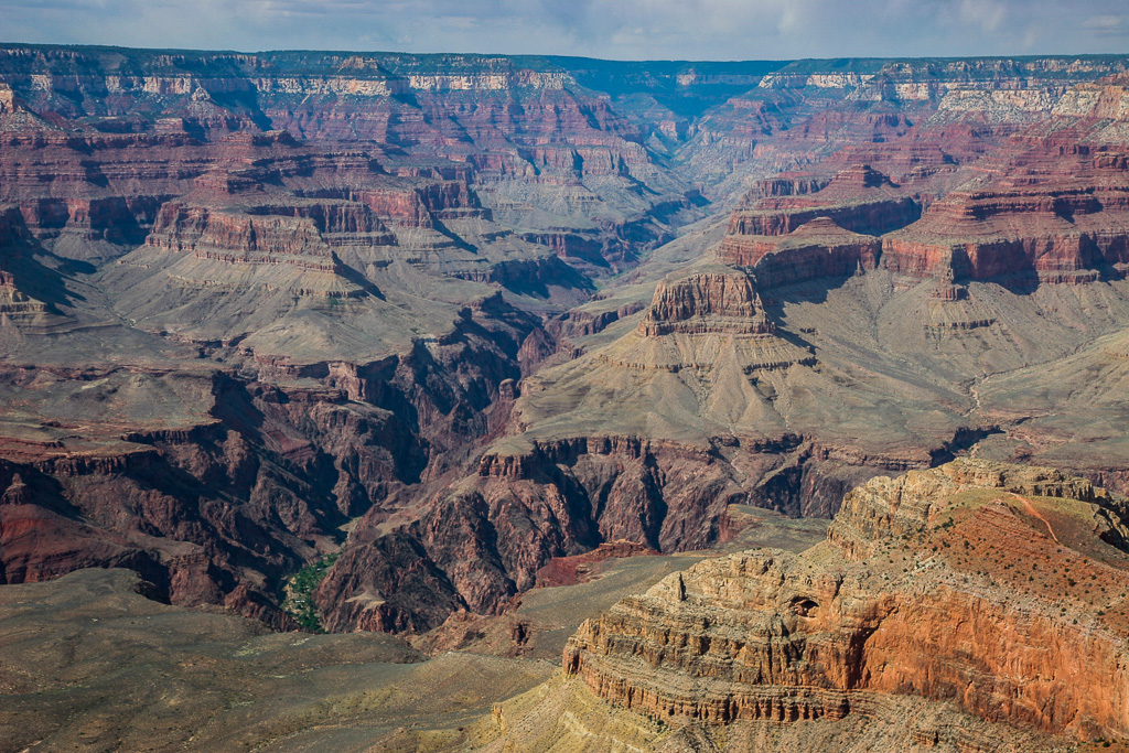 View of Colorado River and Phantom Ranch from Mather Point - Grand Canyon National Park, Arizona