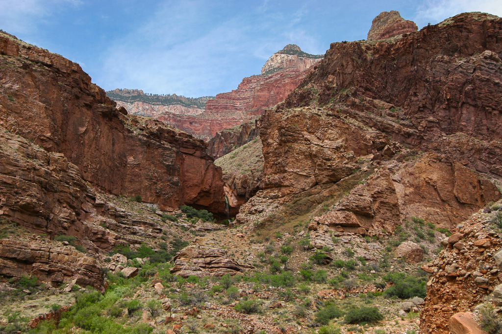 Looking back at Ribbon Falls - Grand Canyon National Park, Arizona