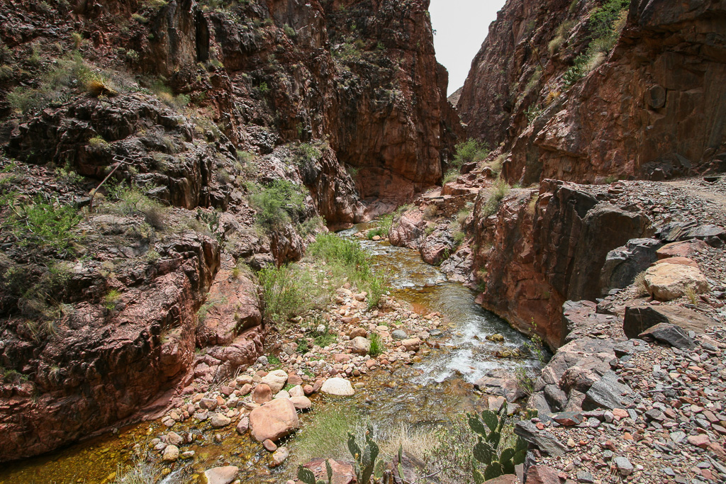 Bright Angel Creek flowing through The Box - Grand Canyon National Park, Arizona