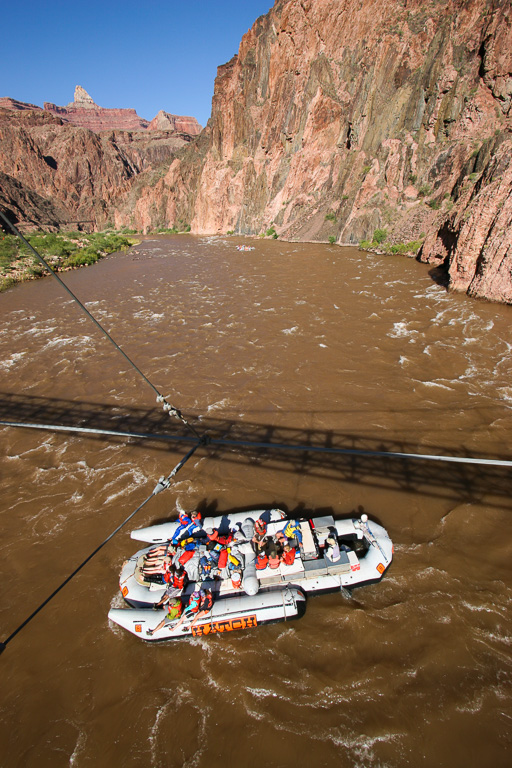 Rafters on the Colorado - River Trail